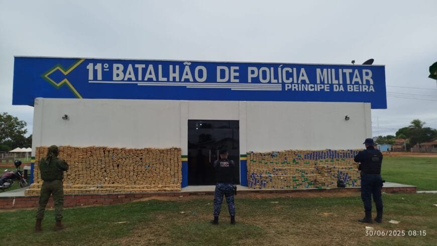 Operação integrada em Costa Marques resulta na maior apreensão de entorpecentes da história