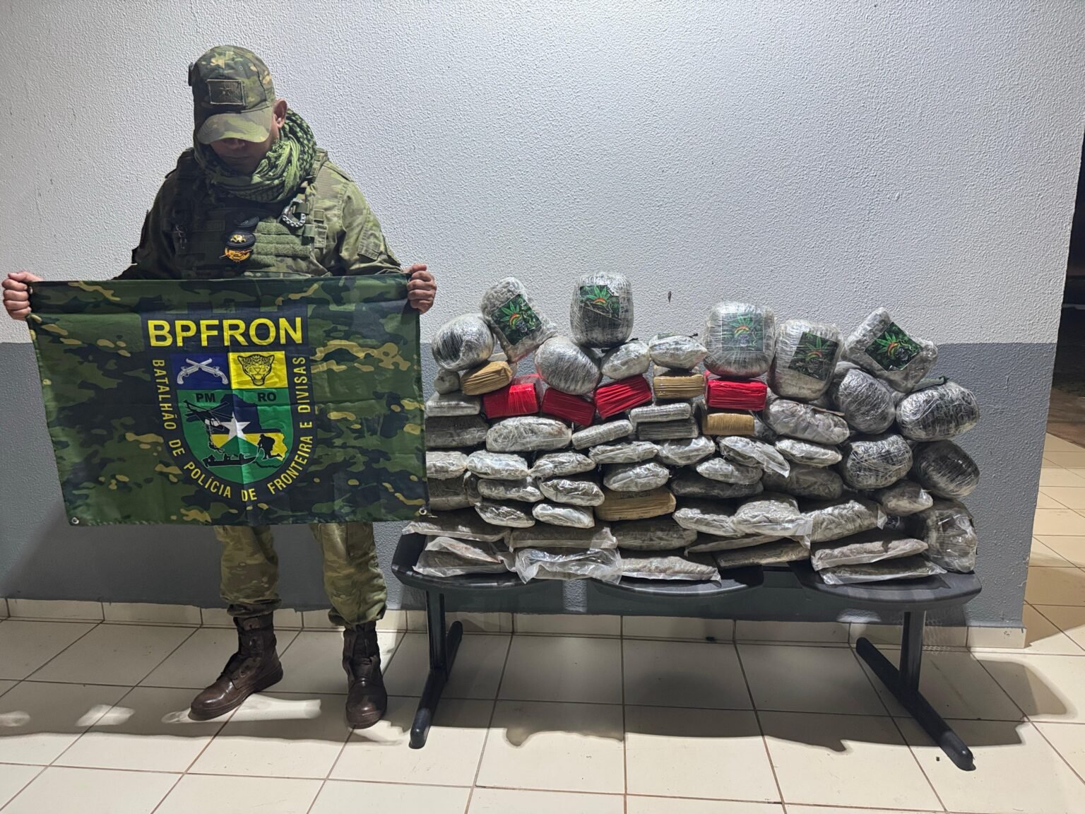 Grande quantidade de drogas é apreendida durante operação Protetor das Fronteiras na BR-364