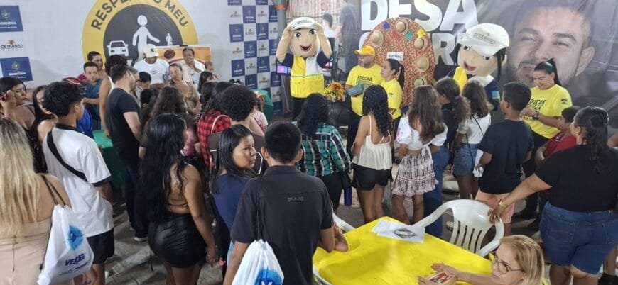 Campanha “Respeite o Meu Espaço” leva educação de trânsito ao Arraial Flor do Maracujá