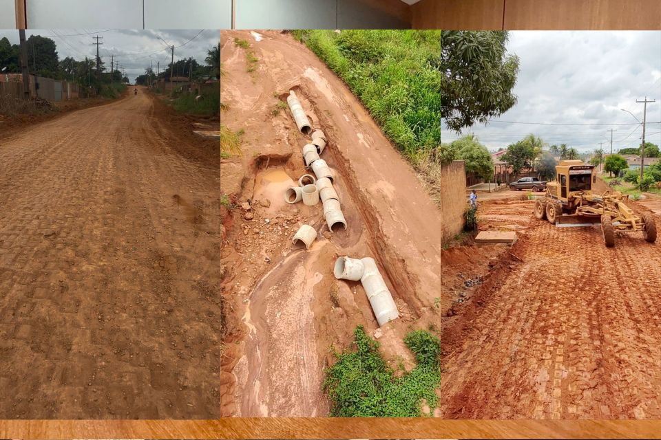 Obra de pavimentação em União Bandeirantes entra na fase final, afirma engenheiro em reunião com vereador Adalto