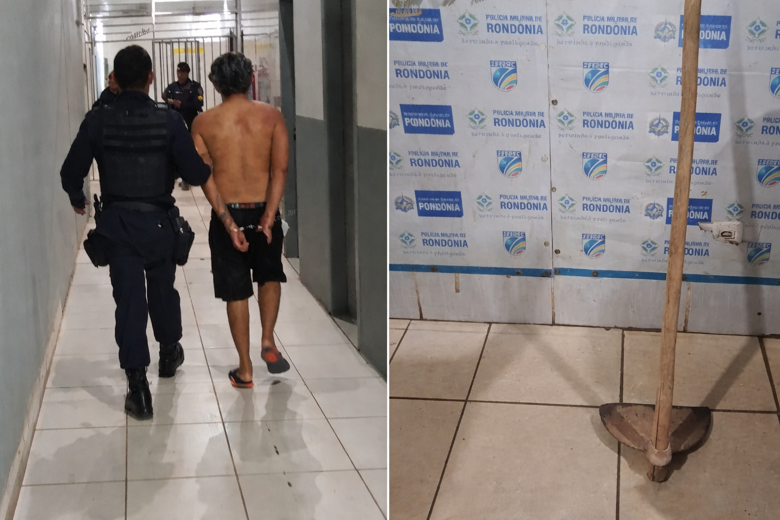 Briga entre irmãos termina em ataque com enxada e prisão em Porto Velho
