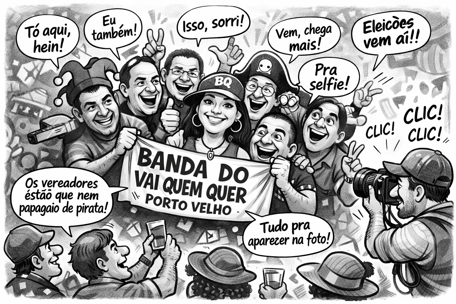 CHARGE DO DIA: BANDA DO VAI QUER QUER E OS PAPAGAIOS DE PIRATA – Por Paulo de Tarso