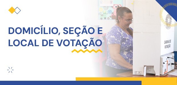 Conheça as diferenças entre domicílio, local de votação e seção eleitoral. Divulgação/TSE.