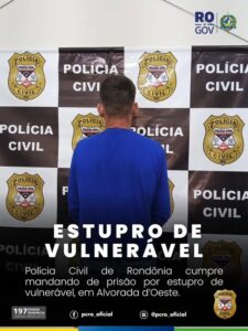 PCRO prende homem investigado por abuso sexual contra filha em Alvorada D’Oeste
