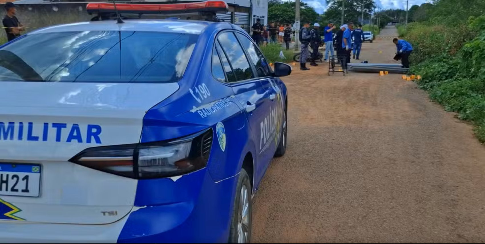 Homicídio em na zona sul de Ariquemes(RO) — Foto: Rinaldo Moreira