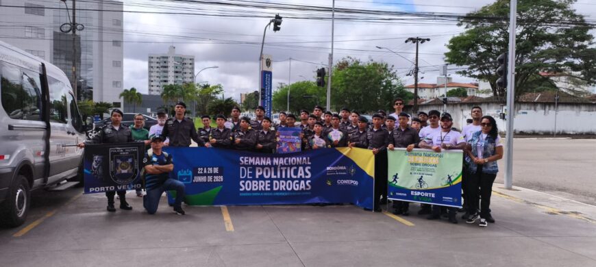 Pit Stop de conscientização da Semana de Políticas Públicas sobre Drogas conta com apoio da PM Mirim em Porto Velho