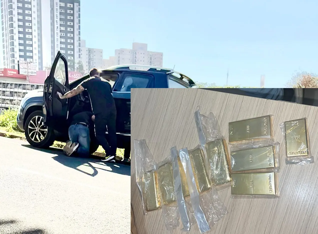 Homem vai à delegacia denunciar roubo de barras de ouro e acaba preso