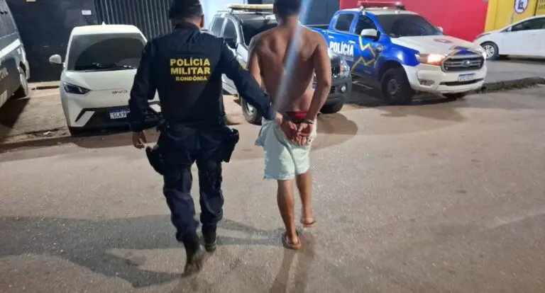 Gari é preso após ameaçar ex-companheira e tentar invadir casa com carro em Porto Velho