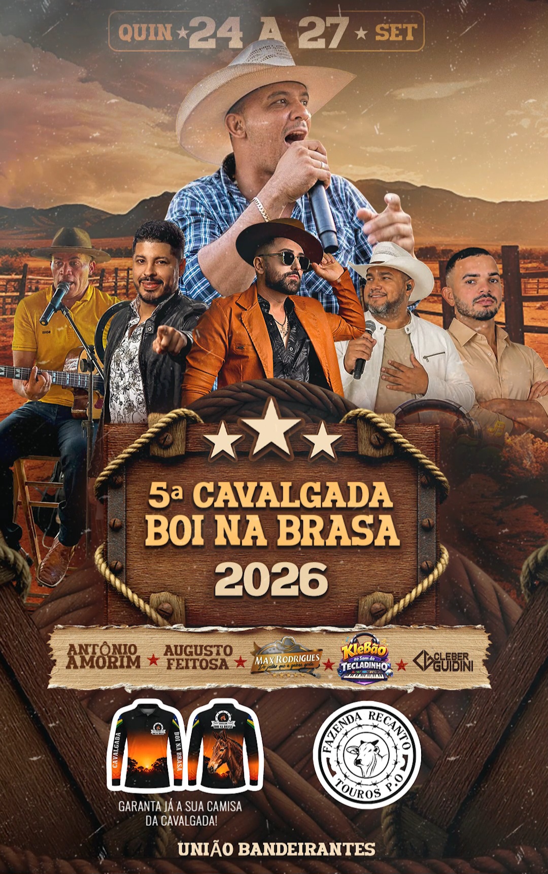É DE BOTAR O PÉ NO ESTRIBO: 5ª CAVALGADA BOI NA BRASA VEM COM MODA DE VIOLA, FESTA E MUITA TRADIÇÃO EM UNIÃO BANDEIRANTES