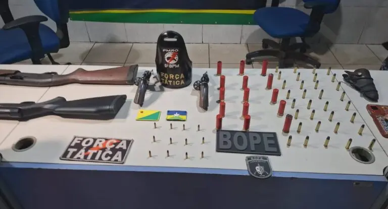 Garimpeiro de 22 anos é preso com arsenal de armas de fogo em Porto Velho