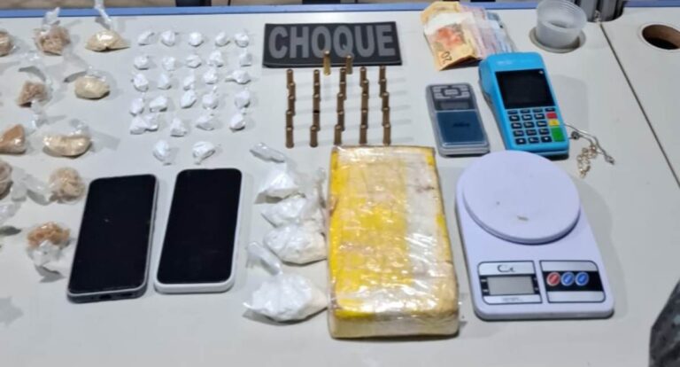Policia Militar prende casal por tráfico de drogas e apreende munições na Zona Leste de Porto Velho