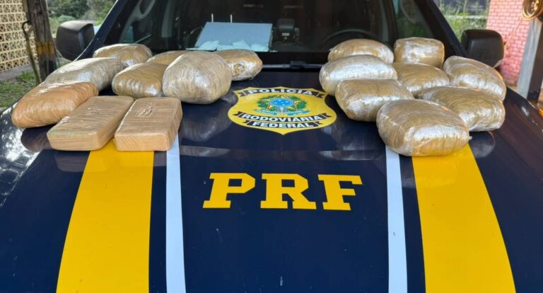PRF apreende drogas transportadas em motocicleta na BR-364 em Porto Velho