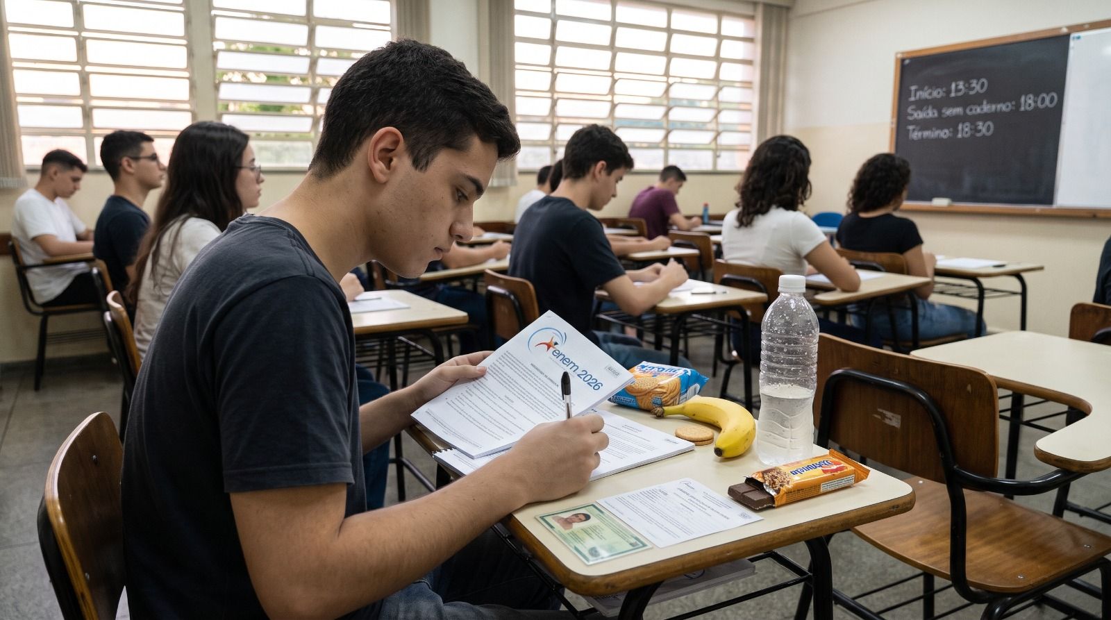 Enem 2026: nutricionista dá 6 dicas de alimentação e hidratação para o dia da prova