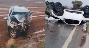 Colisão frontal entre caminhonetes deixa uma vítima fatal na BR-174