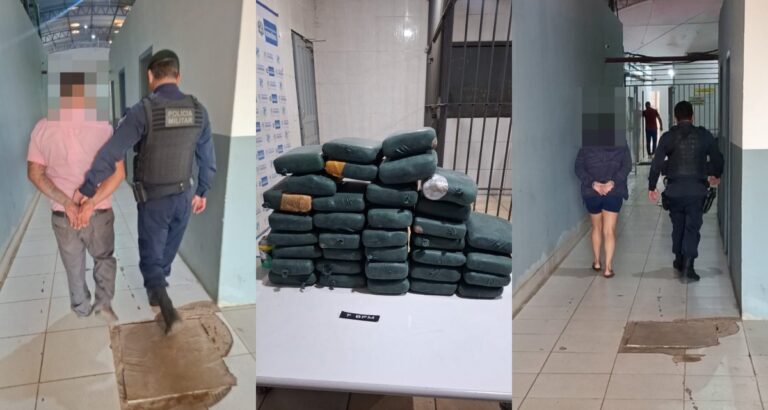 Casal é preso com mais de 40 kg de maconha em Porto Velho