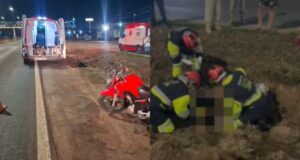 Motociclista fica em estado gravíssimo após cair em vala entre Candeias e Porto Velho