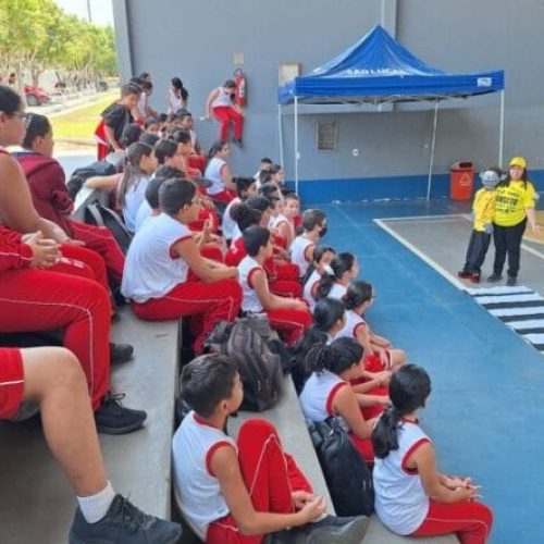 Atividades interativas do Detran-RO são desenvolvidas com projeto de educação no trânsito na Escola Dom Pedro II