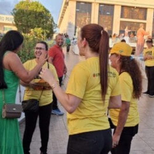 Ação do Maio Amarelo é realizada durante festa religiosa em Porto Velho