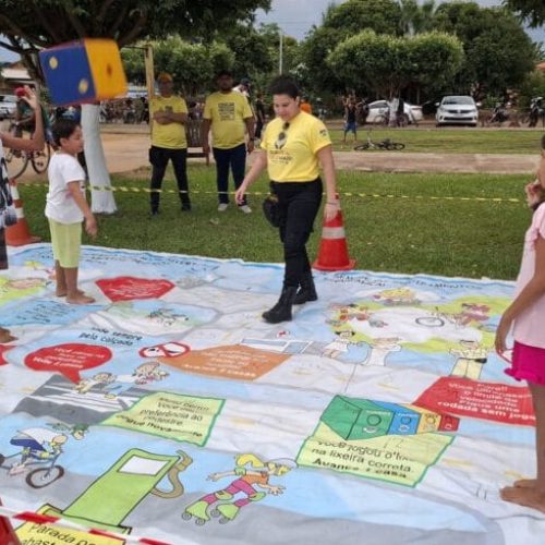 Atividades educativas de trânsito são promovidas em aniversário dos municípios de Campo Novo de Rondônia e Itapuã do Oeste