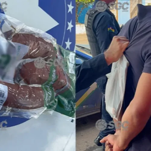 Flagrado pelas câmeras: jovem é preso após furtar calabresa em supermercado de Porto Velho