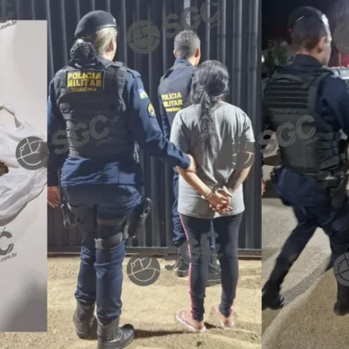 Casal é preso pela PM minutos após roubar celular de gari na zona Sul de Porto Velho