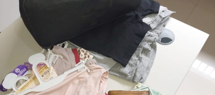 Casal é flagrado furtando roupas íntimas por câmeras de segurança