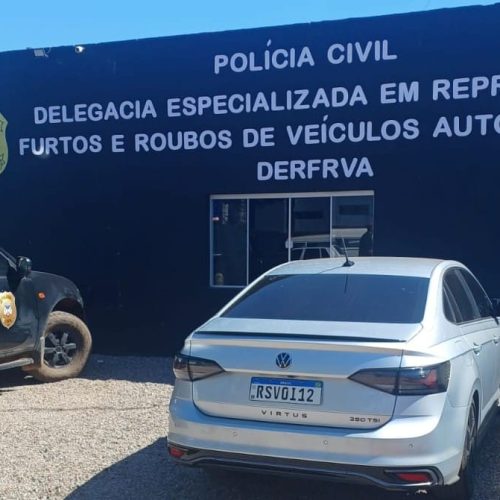 Em menos de 24 horas, Delegacia de Furtos e Roubos recupera carro furtado de empresa que aluga carros para a Sesdec