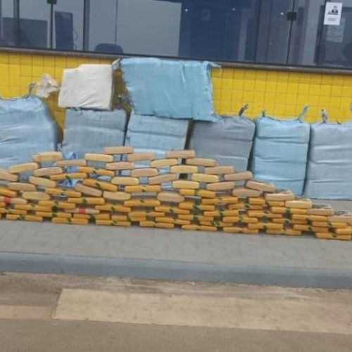 PM apreende quase meia tonelada de maconha em carreta e prende motorista