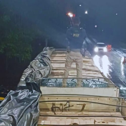 Caminhoneiro é detido ao ser flagrado com 3.775 caixas de bebidas alcoólicas na BR-364