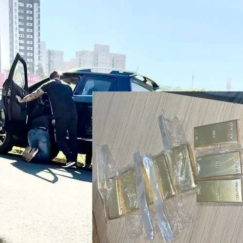 Homem vai à delegacia denunciar roubo de barras de ouro e acaba preso