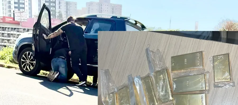 Homem vai à delegacia denunciar roubo de barras de ouro e acaba preso