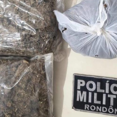 Polícia Militar apreende quase 4 kg de drogas e prende suspeito em Jaru