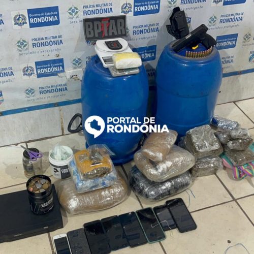 BPTAR apreende drogas, dinheiro, celulares e arma de fogo na zona norte