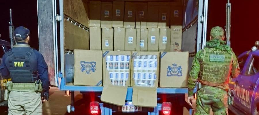 APREENSÃO – PMRO APREENDE CERCA DE 100 MIL MAÇOS DE CIGARROS CAUSA PREJUÍZO SUPERIOR A R$ 1 MILHÃO AO CRIME ORGANIZADO EM RONDÔNIA