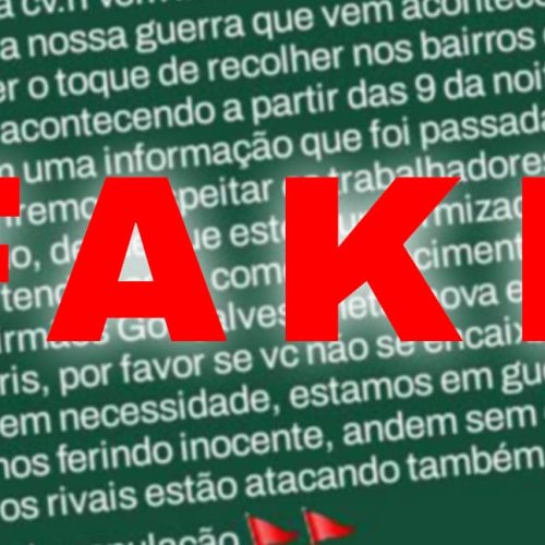 9º BPM desmente mensagem sobre toque de recolher na Zona Sul como Fake News