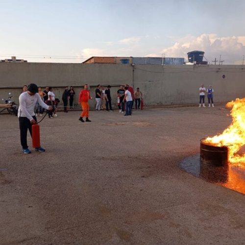 Servidores do Hospital de Retaguarda de Rondônia participam de treinamento de Brigada de Incêndio
