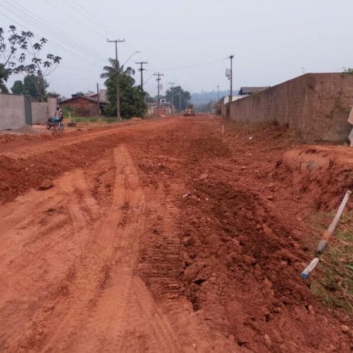 Obras de infraestrutura urbana são iniciadas pelo governo de RO no município de Parecis