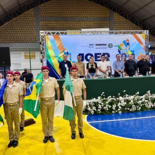 Cerimônia de abertura da fase regional Centro do Joer 2025 é realizada em Cacoal