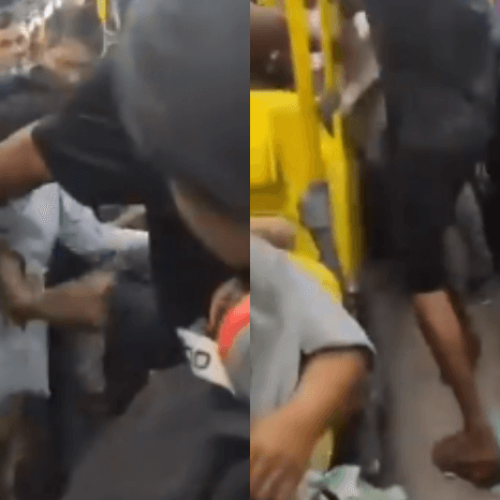 Confusão: idosa defeca dentro de ônibus e leva chute de homem; VEJA VÍDEO