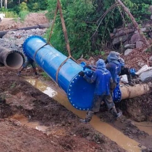 Fornecimento de água em Porto Velho é reforçado com nova adutora ligada ao reservatório da Estação de Tratamento de Água II