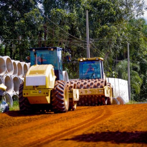 Infraestrutura urbana avança em Santa Luzia d’Oeste com mais de 2 km de ruas preparadas para pavimentação