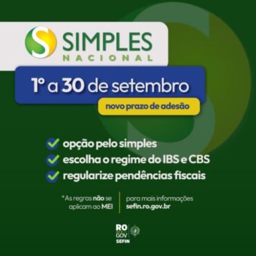 Empresas de RO devem ficar atentas às novas regras de adesão ao Simples Nacional para 2027