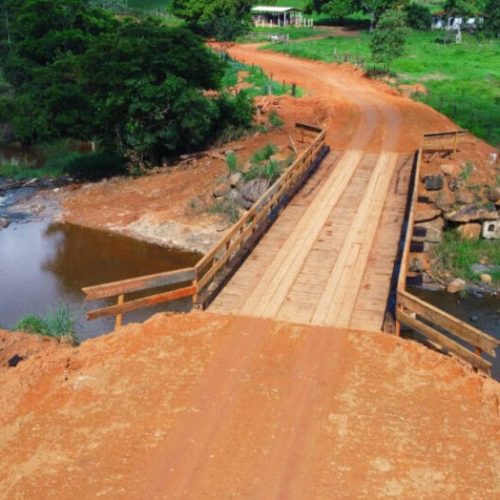 Ponte no Rio Passaqual é concluída na Rodovia-466, sentido distrito de Bom Jesus