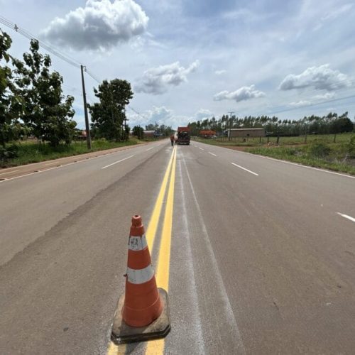 Revitalização de ciclofaixa e sinalização proporciona mais segurança na RO-481, em São Miguel do Guaporé