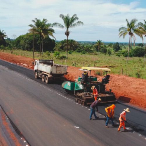 Rodovia-494 recebe nova pavimentação do governo de RO, entre Primavera de Rondônia e Querência do Norte