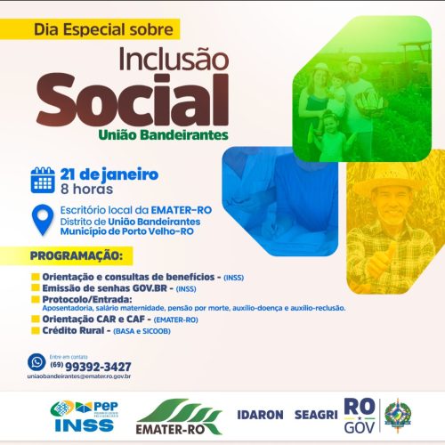 EmaterRO de União Bandeirantes promove palestra sobre Inclusão Social