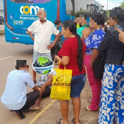 Ônibus arranca e passageira sofre queda no centro de Porto Velho