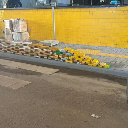 PRF apreende 100kg de drogas em caminhão