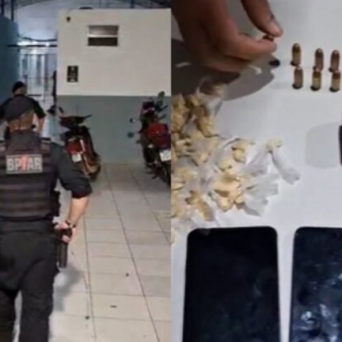Trio é detido com pistola, munições e drogas em Porto Velho