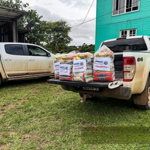 Cestas básicas são distribuídas pelo governo de RO a famílias residentes em Unidades de Conservação